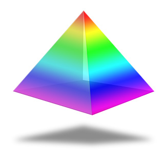Floating Rainbow Pyramid
